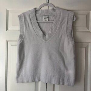 Abercrombie & Fitch Soft Knit Sweater Vest | Off-White | Size M